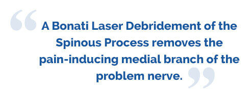 laser debridement spinous process