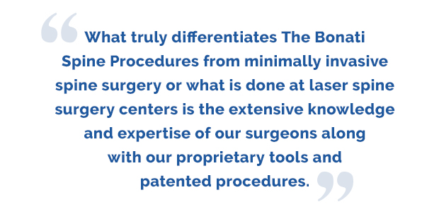 bonati laser spine surgery vs other laser spine surgery